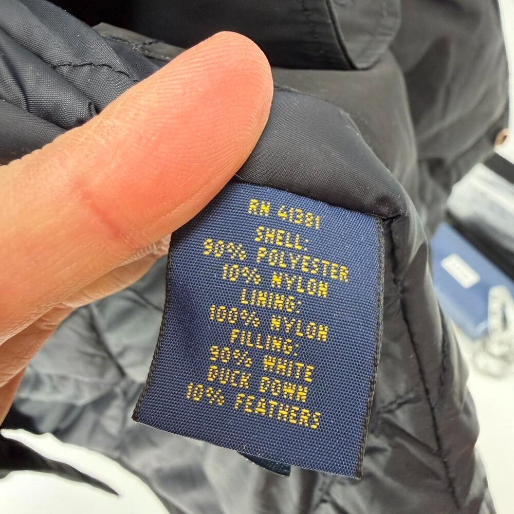 Polo Ralph Lauren USMC Military Duck Down Black Parka Jacket Size M - Picture 6 of 8